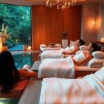 Des soins de spa luxueux dans un centre de bien-être serein.