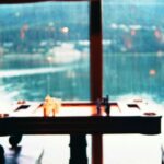 brown wooden table with chairs