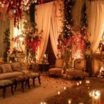 A living room filled with lots of candles