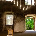turned-on pendant lights