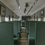green padded seats