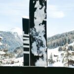 black and white snowboard