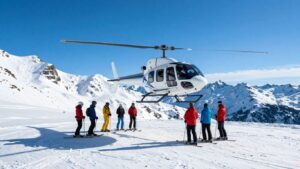 Read more about the article Alpine Heli-Ski Transfers with Avalanche Pros and Warm Ups